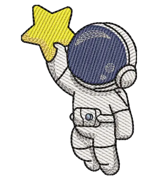 Matriz de Bordado Astronauta com Estrela